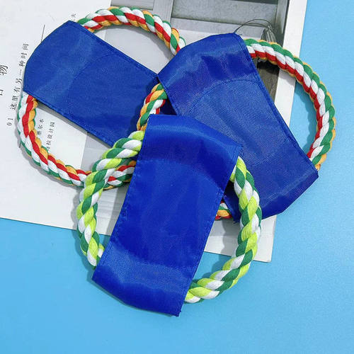 新款宠物玩具 棉绳飞盘小号 狗狗帆布飞盘 绳结玩具 训犬玩具用品