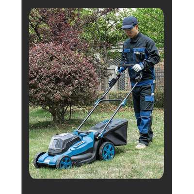 卡曼尼HY1000001锂电割草机 手推式充电式草坪修剪机 电动除草机