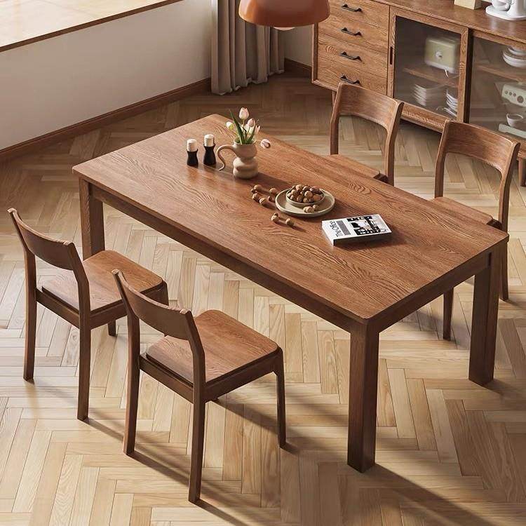 实木桌子长方形办公室工作台电脑桌家用客厅餐桌餐厅咖啡厅餐桌椅