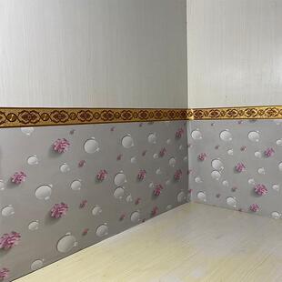 水暖纸墙围子大简约粘墙纸卧室农村pvc擦洗自炕围炕壁纸火炕床可