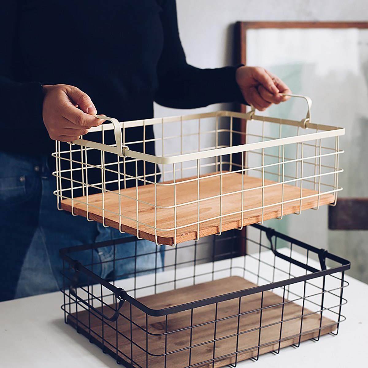找对收纳方向。一宅出口日式提手长方铁艺整理筐零食厨房置物篮,收纳整理,其他收纳篮,淘宝优惠券,粉丝福利购,淘宝优惠卷