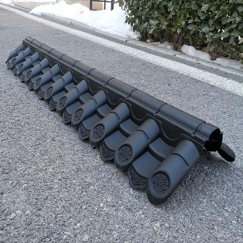 迷你双面围墙装饰瓦帽墙头瓦仿古徽派建筑屋檐树脂瓦庭院外墙