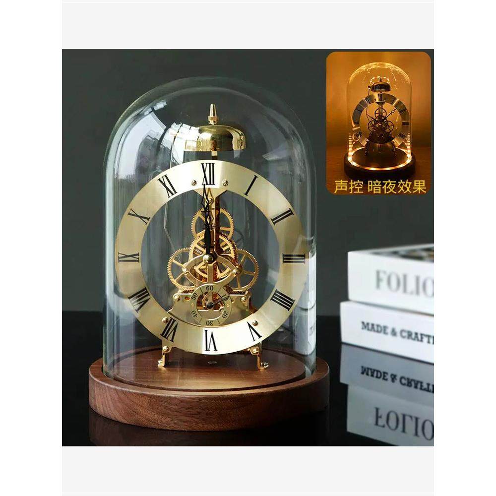 轻奢和高端表钟黑胡桃机械钟艺术表钟夜光欧洲覆古金属石英钟,家居饰品,座钟,淘宝优惠券,粉丝福利购,淘宝优惠卷