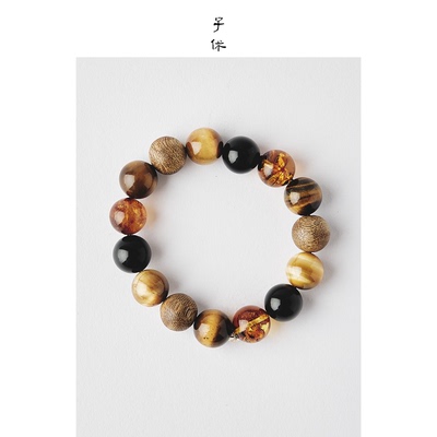 子休沉香蜜蜡多宝手链女款礼物