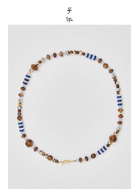 ZIXIU子休沉香·项链 回声/沉香青金石白玛瑙 色彩叠搭纤细新中式