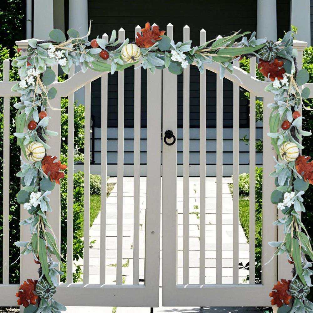 跨境亚马逊新款家庭饰品仿真南瓜橡子果兔耳叶塑料藤藤条-加密款,电子元器件市场,其它元器件,淘宝优惠券,粉丝福利购,淘宝优惠卷