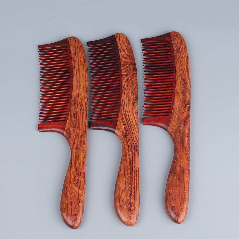 新款海南花梨拼接木梳 紫檀花梨梳子 卯榫工艺送礼佳品