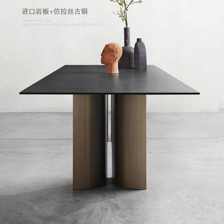 意式极简岩板餐桌椅组合新款长方形家用小户型现代轻奢高端饭桌子,电子元器件市场,其它元器件,淘宝优惠券,粉丝福利购,淘宝优惠卷