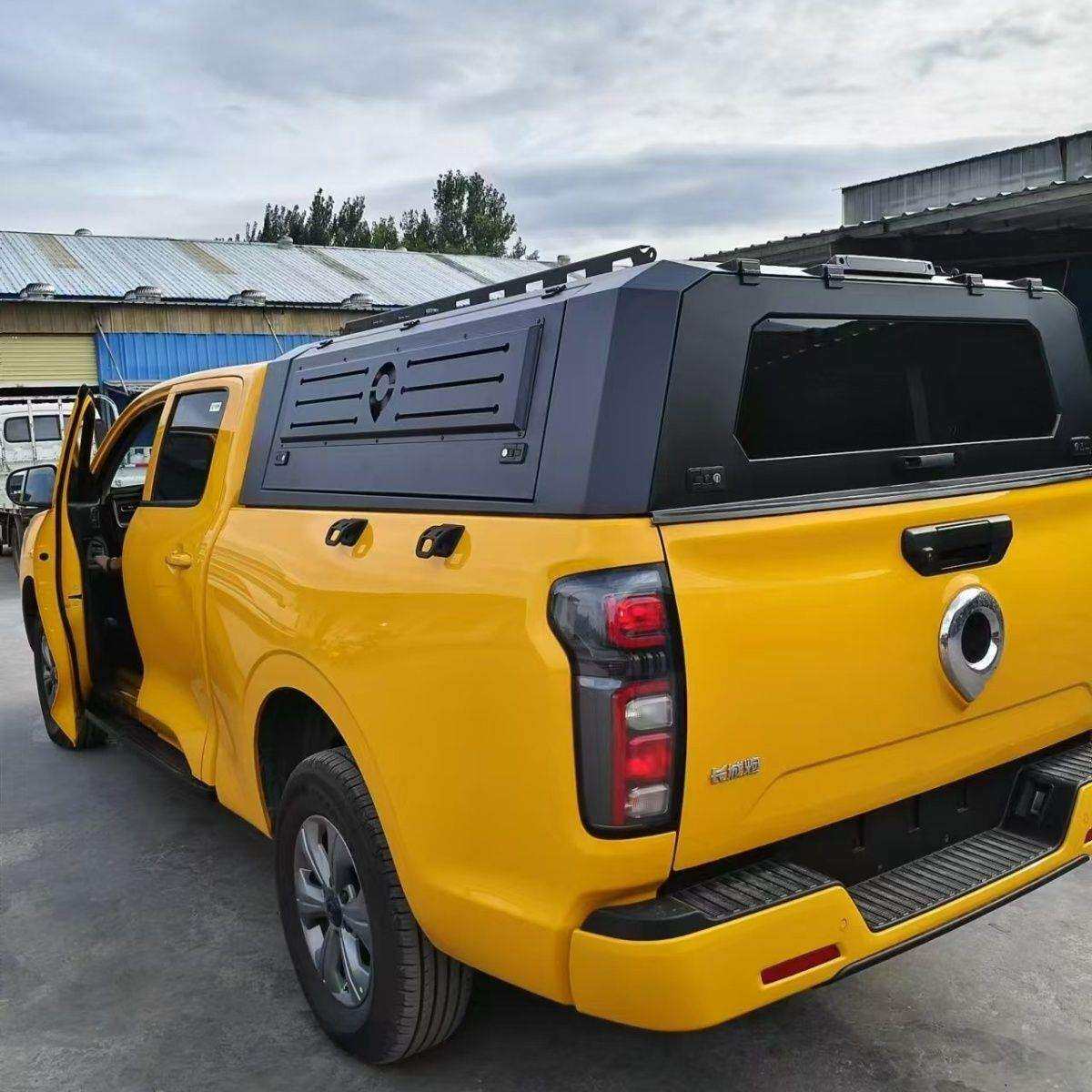 皮卡车皮卡后盖一体锰钢高盖改装长城后箱盖三开门(7天内发货)