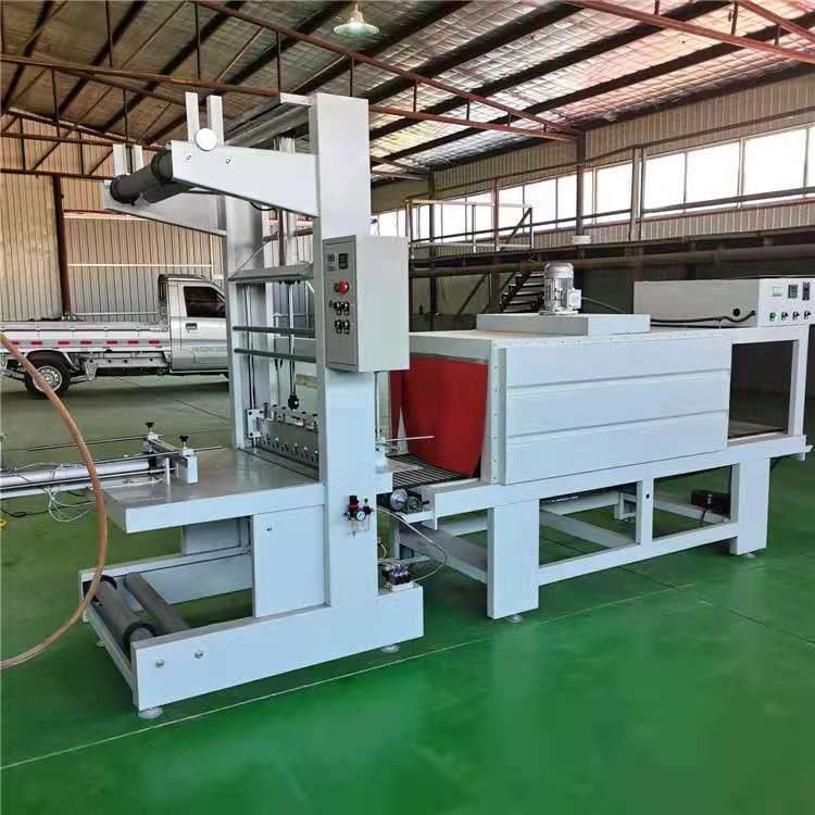 半自动袖口机纸箱防冻液自动套膜塑封机喷气式热收缩膜包机