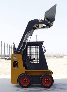 出口型前卸式装载机多功能迷你滑移小铲车 多用途座驾滑移装载机