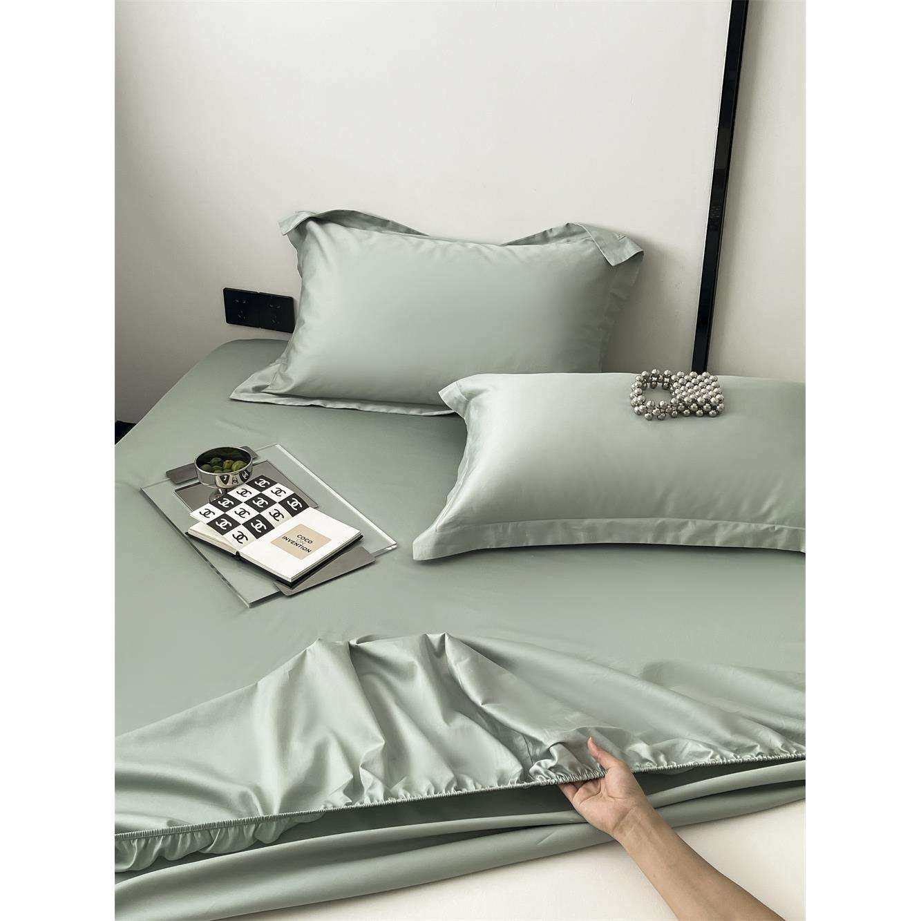 简约纯色全棉100支贡缎长绒棉床笠单件席梦思床罩防滑双人床单,鲜花速递/花卉仿真/绿植园艺,割草机/草坪机,淘宝优惠券,粉丝福利购,淘宝优惠卷