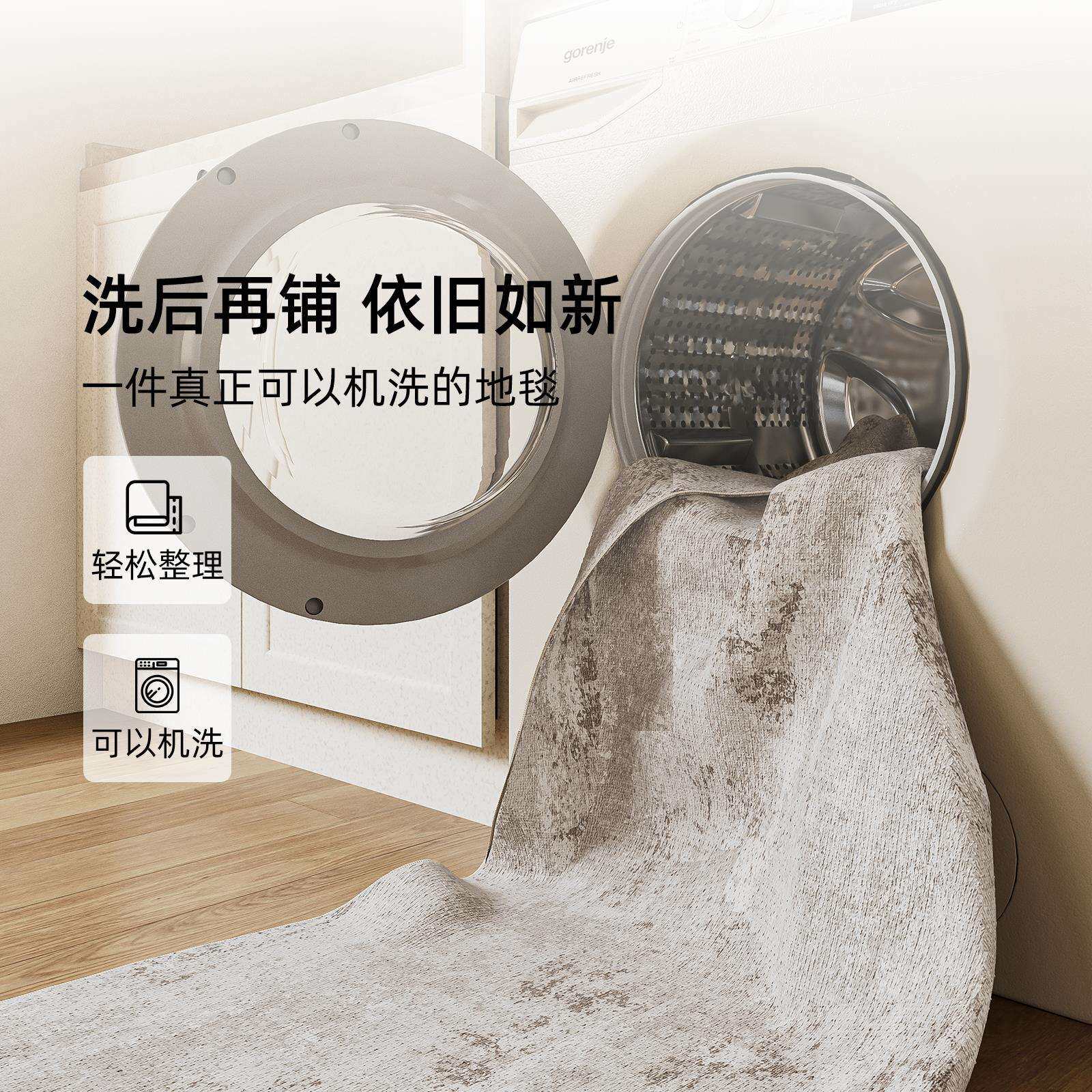 可拆洗客厅地毯2025新款双层可机洗现代简约免洗可擦家用隔音地垫