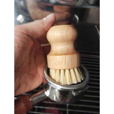 咖啡机粉碗刷清洁刷洗碗刷短柄清洁去污刷子洗锅神器木柄天然棕榈