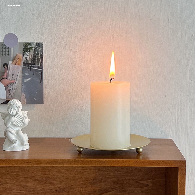 美式复古黑色铁艺烛台家居烛光晚餐桌装饰摆件民宿装饰品拍摄道具