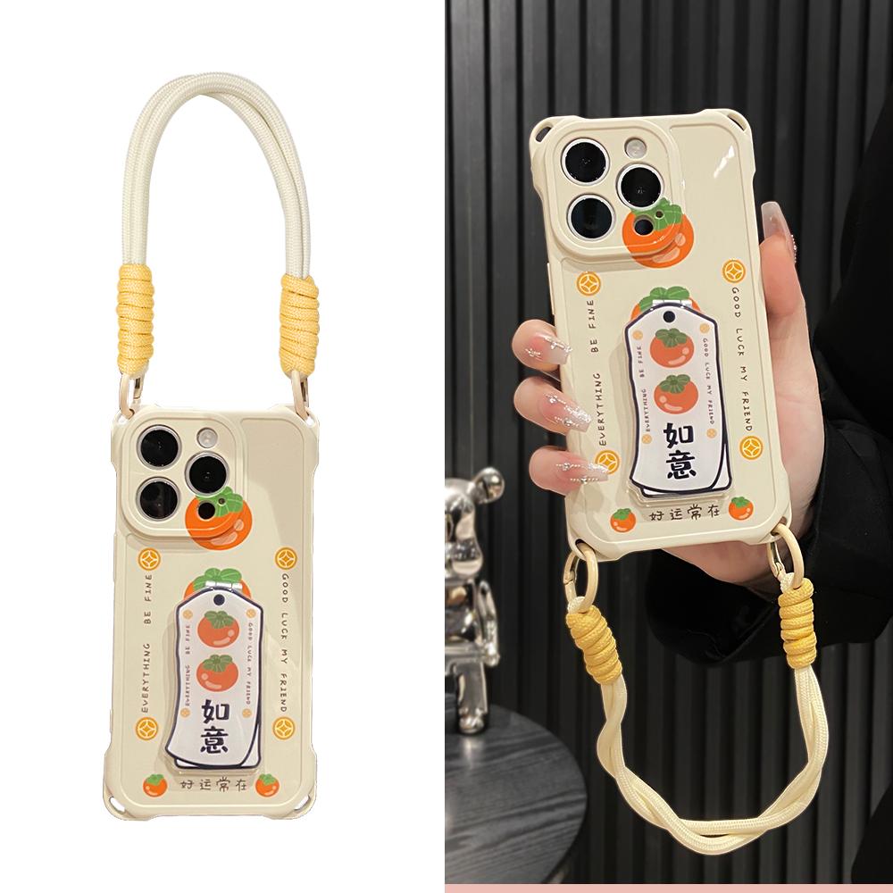 柿柿如意支架适用华为PURA80ULTRA手机壳70PROPLUS新款60ATR/50E四角防摔40/30全包挂绳女斜挎国风