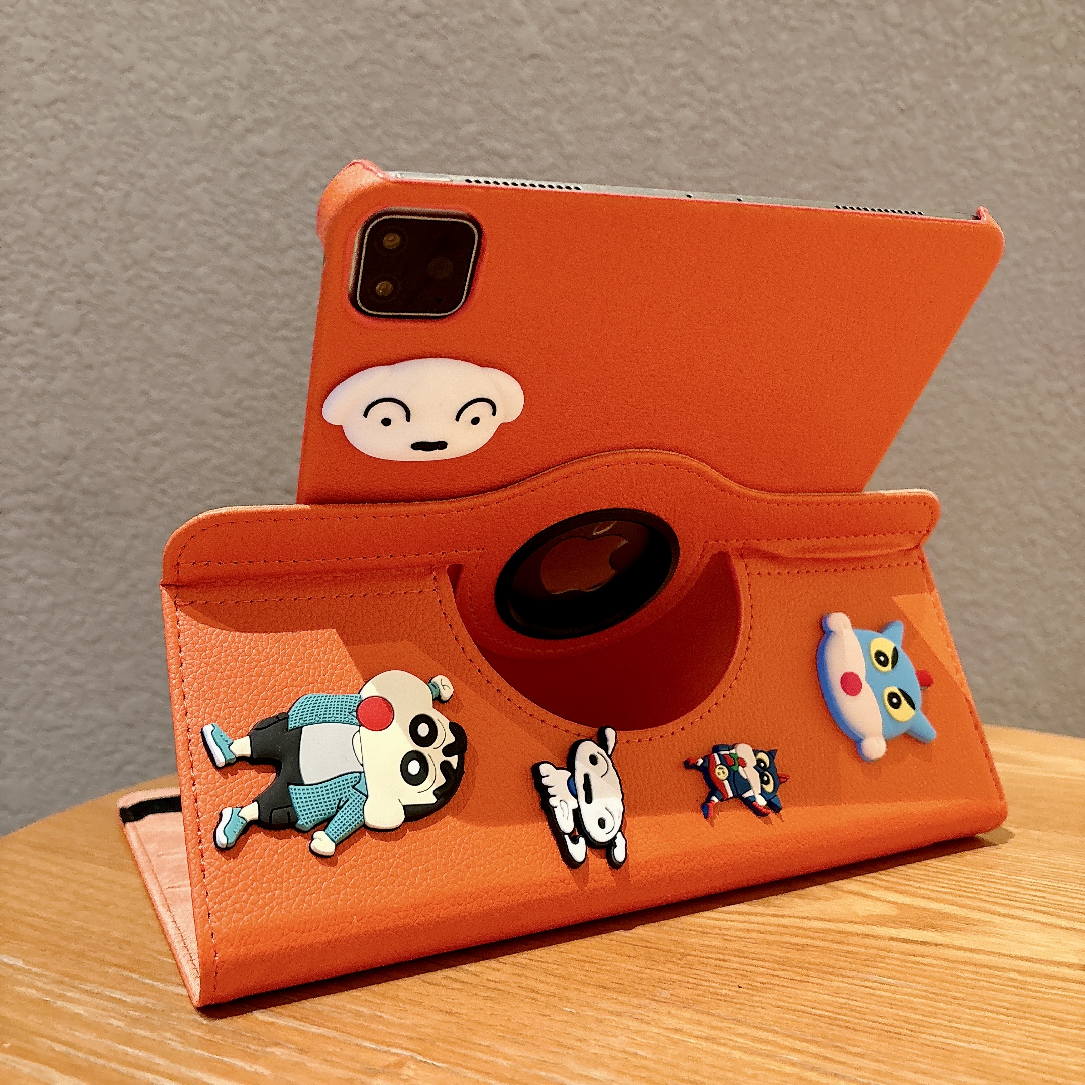 蜡笔小新ipad11旋转支架保护套