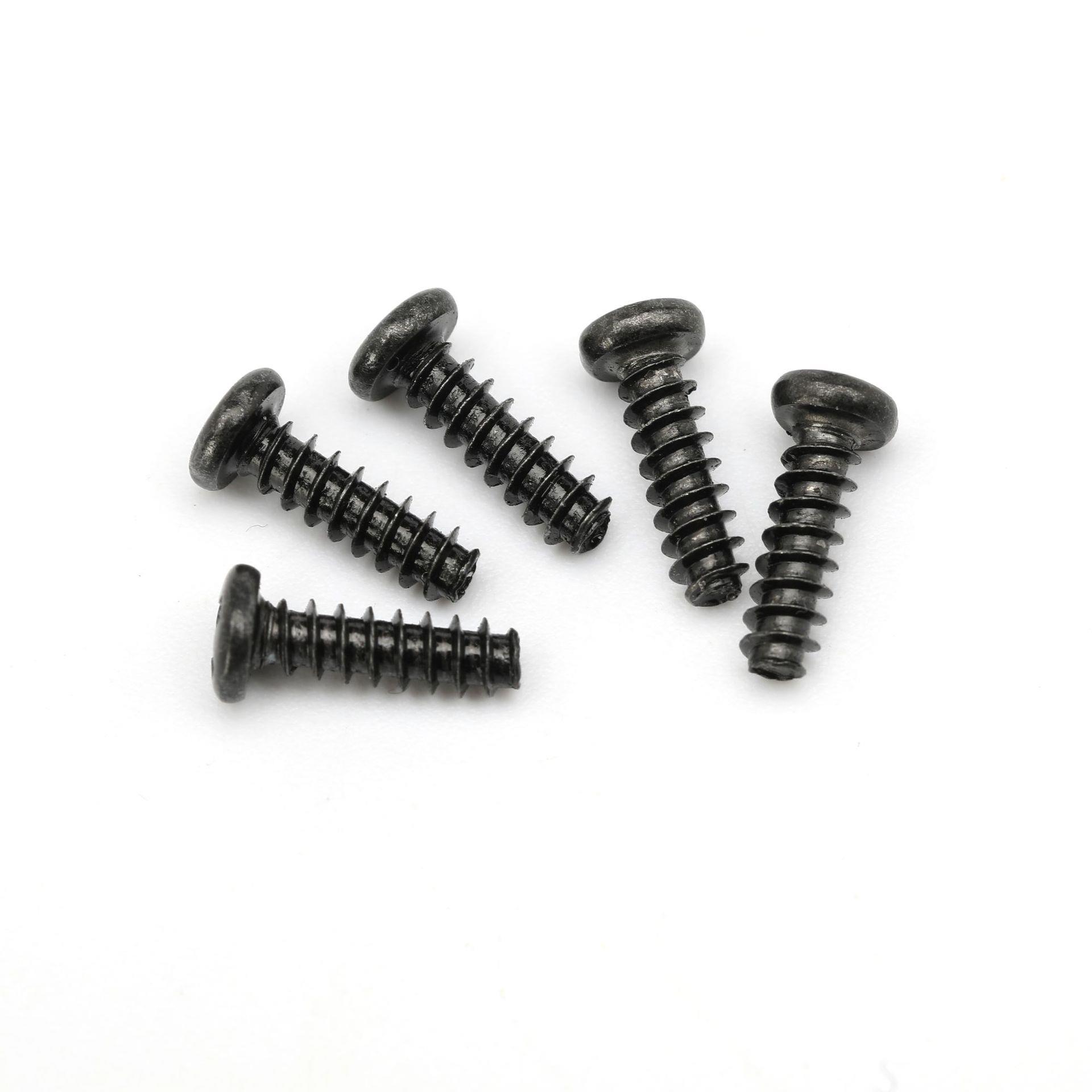 PB黑色碳钢槽十字圆平尾自攻1561螺丝盘头机丝螺钉螺丝头镀镍平脚