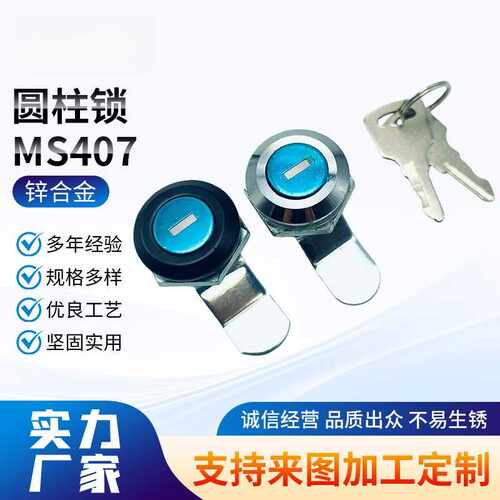 MS407锌合金圆柱转舌锁电表箱