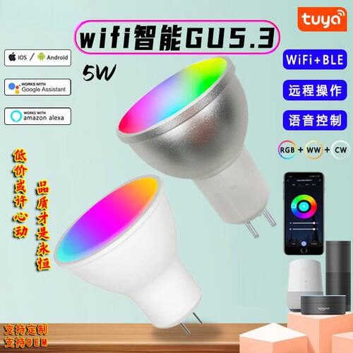 RGBCW调光调色声控射灯支持Alexa