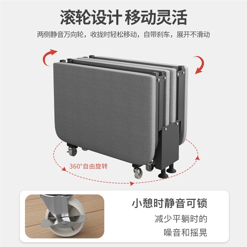 折叠床办公室午休床夜班值班单人床午睡神器家用陪护床行军床躺椅