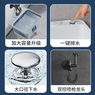 阳台洗拖把池家用卫生间塑料大号地盆拖布池帕槽小号落地式