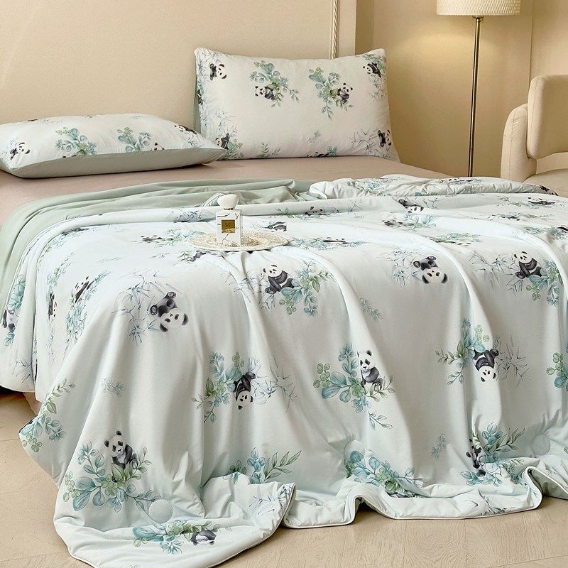 A类母婴级凉感丝夏凉被夏季空调被薄款冰丝夏被子高端夏天可机洗