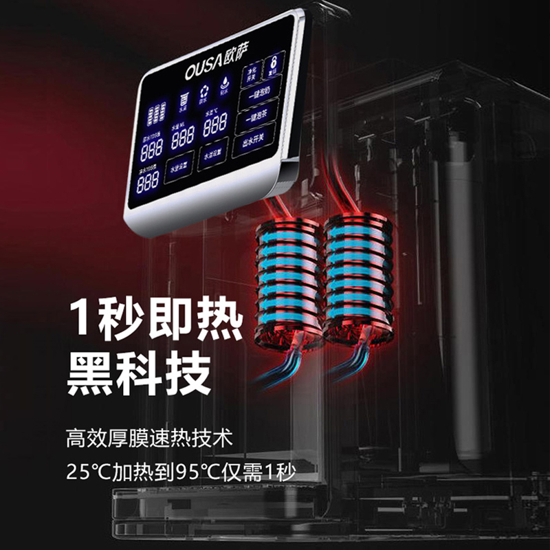 德国OUSA即热式饮水机净水器家用直饮加热一体R机桌面反渗透净水