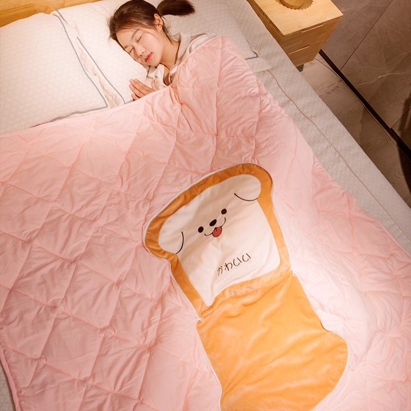 抱枕被子两用办公l室午休二合一折叠小毯子汽车载午睡枕头靠背沙