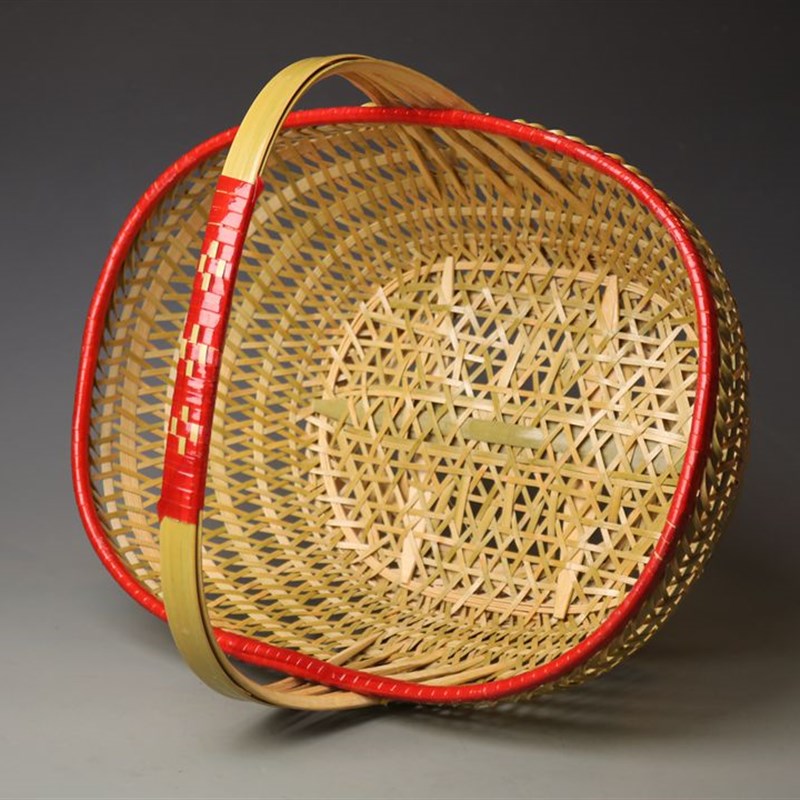 竹篮子买菜篮购物篮手提篮鸡蛋A篮竹编制品精品水果菜篮厨房收纳