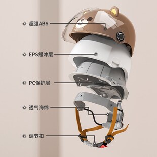 卡洛登新国标3C认证儿童头盔电动车男女孩夏季安全帽四季通用防晒