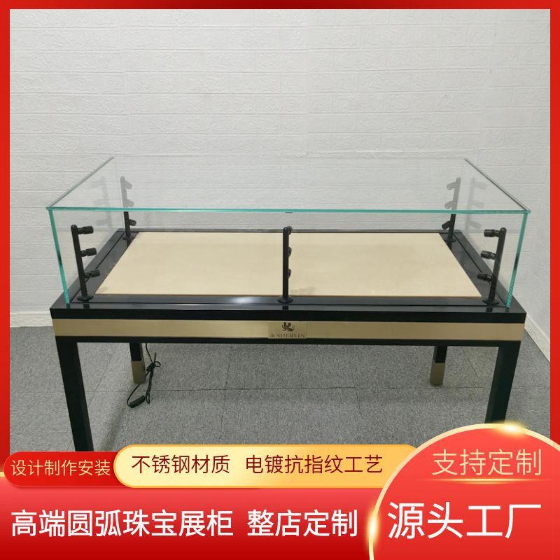 新款珠宝首饰展示柜玻璃陈列柜台厂家翡翠钻石玉器手表展柜制作