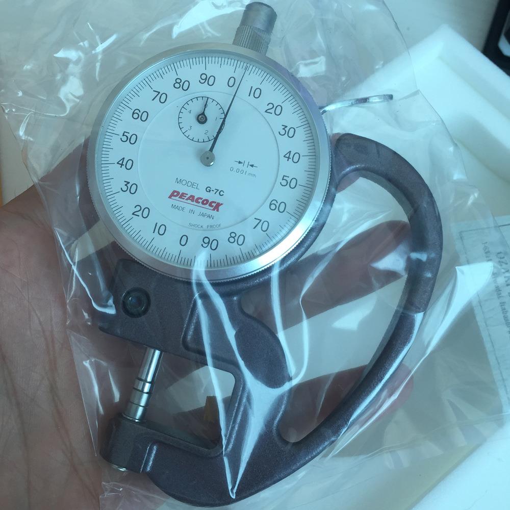 指针表盘式厚度计测厚仪厚薄千分表G-6日本G-6CG-7C