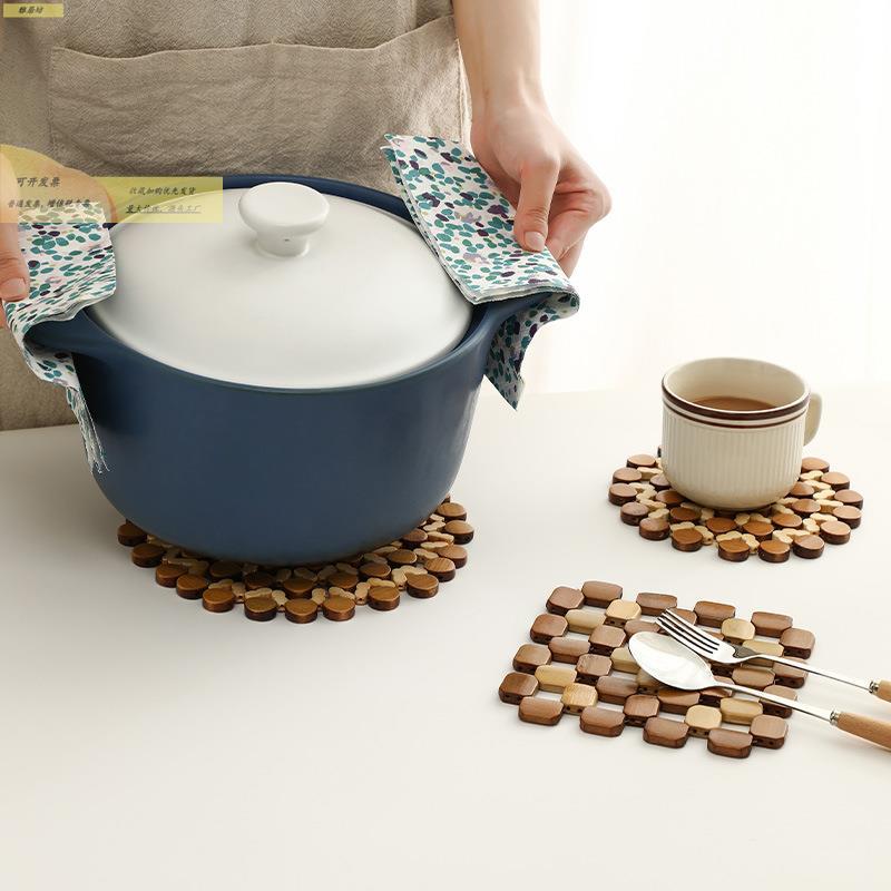 子碗家用碗竹防烫隔热垫砂水德名雪锅垫餐桌垫子餐垫垫盘垫方形圆