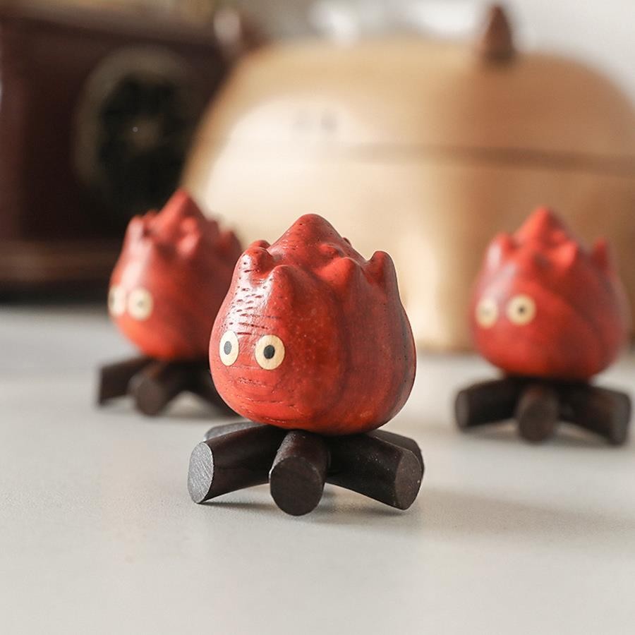 木创上 小火堆摆件可爱原苗木意礼物家居饰火客厅车HZR01载桌面装