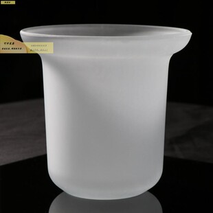 马桶刷玻璃杯子磨砂通用放马桶刷的底座铝配件陶瓷杯漏水置物架挂