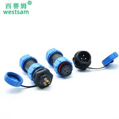 SP1310航空插头IP68防水连接器3、4芯塑胶公母配套直插式户外专用