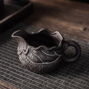 紫砂荷叶公道杯大号茶海家用陶瓷分茶器功夫茶具配件泡茶公杯匀杯