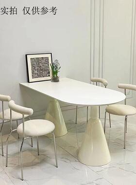 餐大马岛台餐桌长方形岩板歺司家用饭桌小户型餐桌SVL椅组合岩中