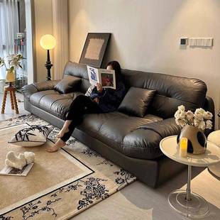 沙发发现代简约法式 组合风中云朵客厅复古三ZOO人位奶古油沙直排