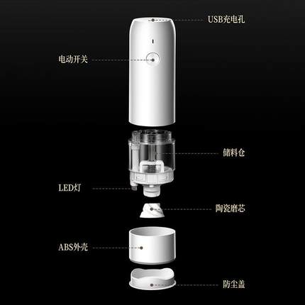感应研磨器电动胡椒磨粗细调料瓶调味瓶手动海盐花椒磨粉机研磨瓶
