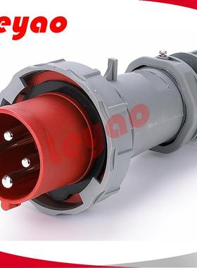 工业插头防水防尘防雨插头64024P63AI工P67四孔明装308V业FSP插头