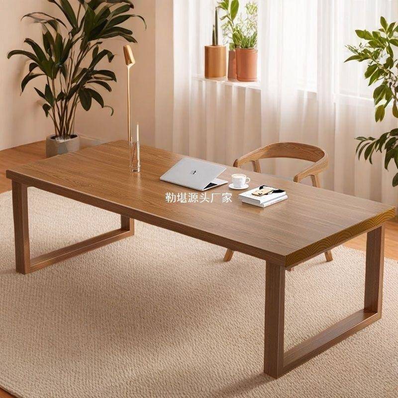 实木大桌桌书桌客厅用多人R95阅读学习桌家一体大长现代板简约办