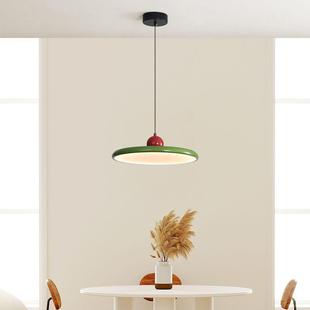 护眼艺全谱餐厅吊灯个光性创意家209用圆盘术网红新led饭厅款吧台