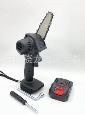 4寸迷你电链锯电单手锯枝木工PRY园林锯伐木锯修充锯电锯动锯锂电