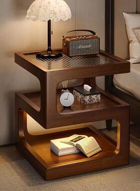 动置床头简约现代房柜间家用卧室储物柜小型床边RGW物移架简易收