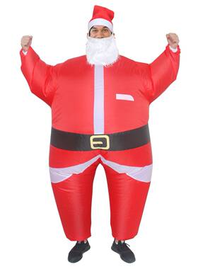 万圣节圣诞人衣服雪骑行麋鹿充气服狂人姜欢节布圣诞树YVW饼老人