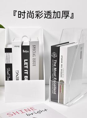 收厚亚克力0感缪斯文件办公室办RYN公用品纳架资料整理文盒件加筐