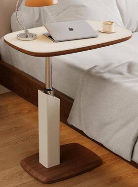 升边几智能PJQ小桌子中古风沙发物置架移厅动客茶几边降桌迷你床