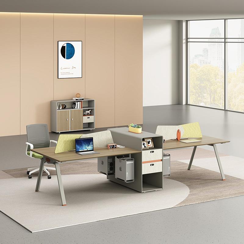 办公桌员工代位ZB-12职员桌简约现时桌尚办公室246人位职员8办公